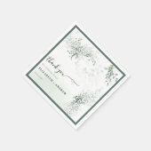 グリーンリー・ボホ結婚ーの スタンダードカクテルナプキン (角)