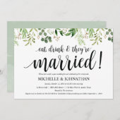 グリーンリー·ポス結婚トズ·ブランチ·招待状·カード 招待状 (正面/裏面)