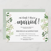 グリーンリー·ポス結婚トズ·ブランチ·招待状·カード 招待状 (正面/裏面)