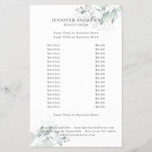 グリーンリー・モダン チラシ (裏面)