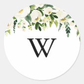 グリーンリー・モノグラム結婚ズ封筒用シール ラウンドシール (正面)