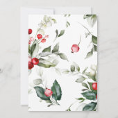 グリーンリー&レッドベリーバプテスマ招待状 招待状 (裏面)