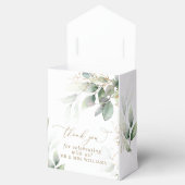 グリーンリー&金ゴールドユーカリ結婚プス フェイバーボックス (オープン)