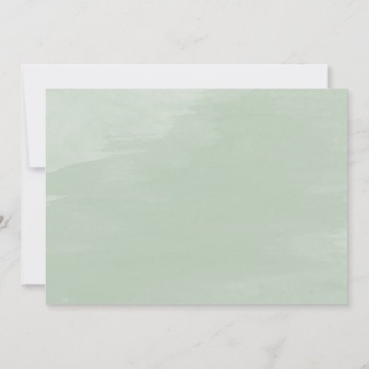 グリーンリ素朴ーのリハ結婚ーサルディナー招待状 招待状 (裏面)