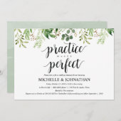 グリーンリ素朴ーのリハ結婚ーサルディナー招待状 招待状 (正面/裏面)