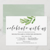 グリーンリ素朴ーサ結婚ルとディナー 招待状 (正面/裏面)