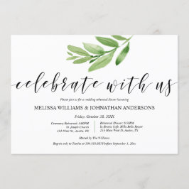 グリーンリ素朴ーサ結婚ルとディナー 招待状