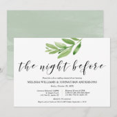 グリーンリ素朴ーサ結婚ルとディナー 招待状 (正面/裏面)