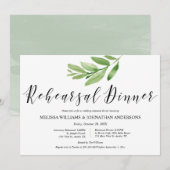 グリーンリ素朴ーサ結婚ルとディナー 招待状 (正面/裏面)