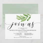 グリーンリ素朴ーサ結婚ルとディナー 招待状 (正面/裏面)