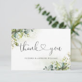 グリーンリ結婚ーのセレモニー・フラット・サンキュー サンキューカード (スタンド正面)