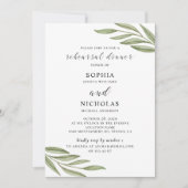 グリーンリ結婚ーのリハーサルによるディナー招待 招待状 (正面)