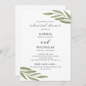 グリーンリ結婚ーのリハーサルによるディナー招待 招待状 (正面/裏面)