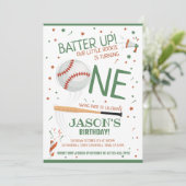 グリーンルーキー野球1回目の誕生日 招待状 (スタンド正面)