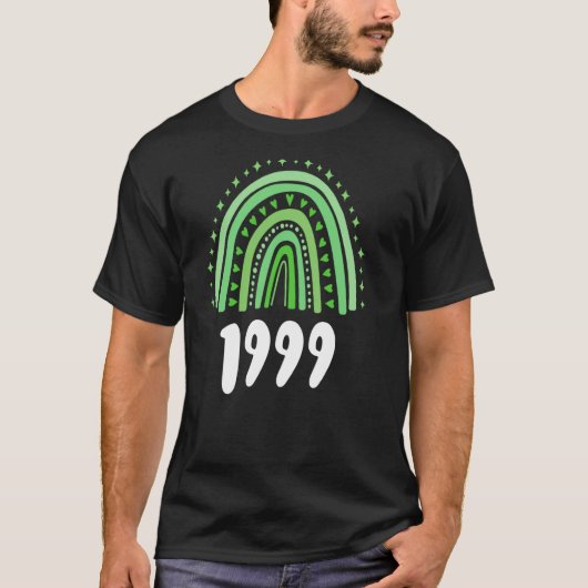 グリーンレインボーイヤー誕生1999誕生日 Tシャツ (正面)