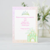 グリーンレインボーキャッスルプリンセスバースデーパーティーRSVP 出欠カード (スタンド正面)