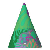 グリーンレインボーモダン パーティーハット (右)