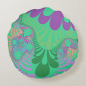 グリーンレインボーモダン ラウンドクッション (裏面)