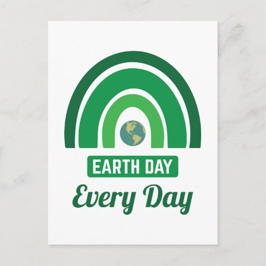 グリーンレインボー環境保護地球日 ポストカード (正面)