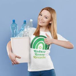 グリーンレインボー環境減ら再利用リサイクル Tシャツ