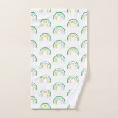 グリーンレインボー絵を描ズのアイリッシュパタンタオルセット バスタオルセット (ハンドタオル)