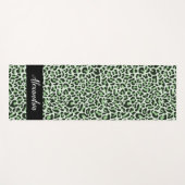 グリーンレオパードパーソナライズされたプリント枕ヨガマット ヨガマット (正面(横))