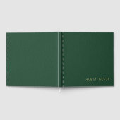 グリーンレザーデザイン ゲストブック (全面)