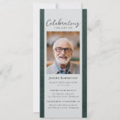 グリーンレザーフォト葬儀デジタルイベント 招待状 (正面)