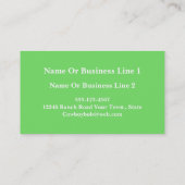 グリーンレザープリント名刺 名刺 (裏面)