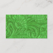 グリーンレザープリント名刺 名刺 (正面)