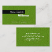 グリーンレザーモダンプロフェッショナル名刺 名刺 (正面/裏面)