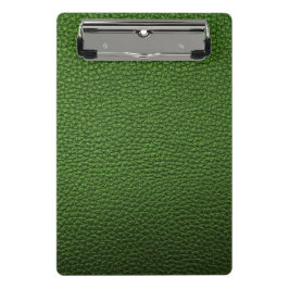 グリーンレザー ミニクリップボード