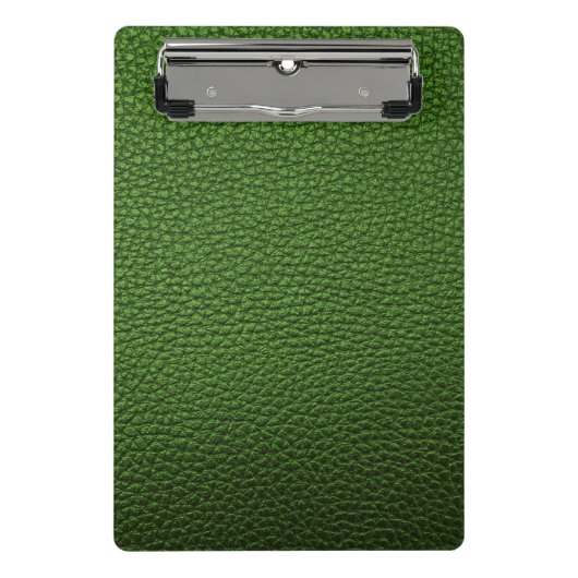 グリーンレザー ミニクリップボード (正面)