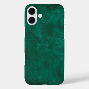 グリーンレザー iPhone 16 PLUSケース
