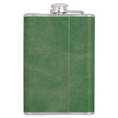 グリーンレザ素朴ーテクスチャモノグラムイニシャル フラスク (裏面)