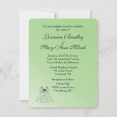 グリーンレズビアン結婚式招待状 招待状 (正面)