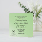 グリーンレズビアン結婚式招待状 招待状 (スタンド正面)