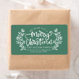 グリーンレタリング書道ファミリー ラベル