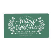 グリーンレタリング書道ファミリー ラベル (正面)