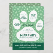グリーンレッツポーティ、ポープリント 招待状 (正面/裏面)