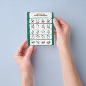 グリーンレッドおもしろいクリスマス同一および違う チラシ (手)