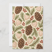 グリーンレッドお洒落ウォーターカラーホリデーカード (裏面)