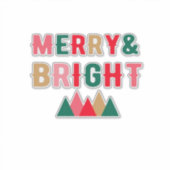 グリーンレッドとブラウンはっきりしたタイポグラフィ シール (正面)