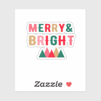 グリーンレッドとブラウンはっきりしたタイポグラフィ シール