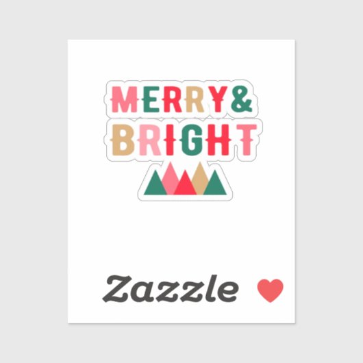 グリーンレッドとブラウンはっきりしたタイポグラフィ シール (シート)