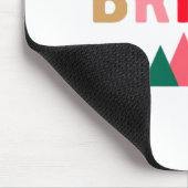 グリーンレッドとブラウンはっきりしたタイポグラフィ マウスパッド (コーナー)