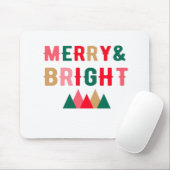 グリーンレッドとブラウンはっきりしたタイポグラフィ マウスパッド (マウス)