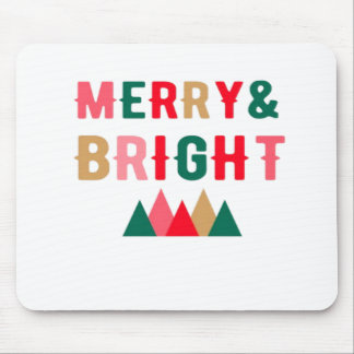 グリーンレッドとブラウンはっきりしたタイポグラフィ マウスパッド