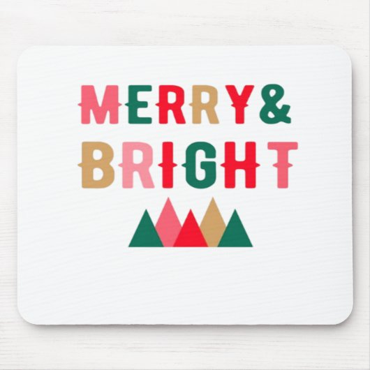 グリーンレッドとブラウンはっきりしたタイポグラフィ マウスパッド (正面)