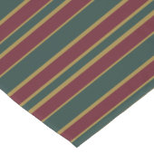 グリーンレッドと金ゴールドクリスマスキャンディストライプー ショートテーブルランナー (コーナー)